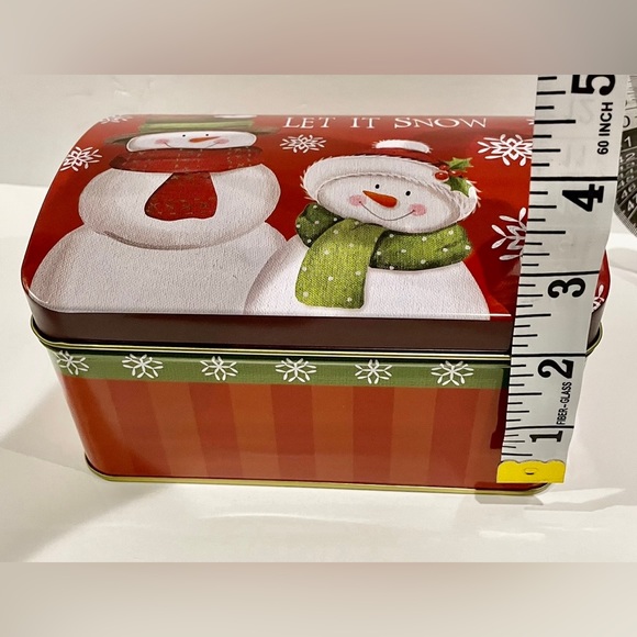 ☃️ Snowman Holiday Storage Tin - NWT - Picture 3 of 6